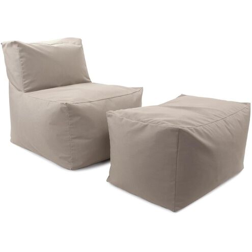 Seascape Sand Outdoor Pouf Chair Cover