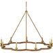Savoie 9 Light 43 inch Contemporary Gold Leaf Chandelier Ceiling Light, Suzanne Duin Collection