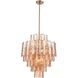 Fire and Ice 13 Light 23 inch Lacquered Gold Chandelier Ceiling Light in Champagne Glass