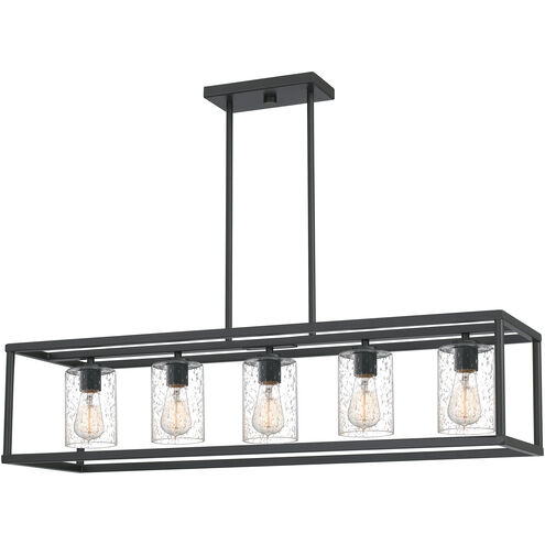 New Harbor 5 Light 38 inch Old Bronze Linear Chandelier Ceiling Light, Medium