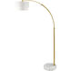 Caldas 86.75 inch 100 watt Gold Accent Floor Lamp Portable Light