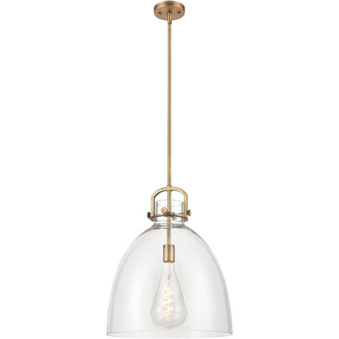 Newton Bell 1 Light 16 inch Brushed Brass Pendant Ceiling Light