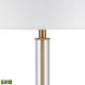 Roseden Court 62 inch 9 watt Clear with Aged Brass Floor Lamp Portable Light