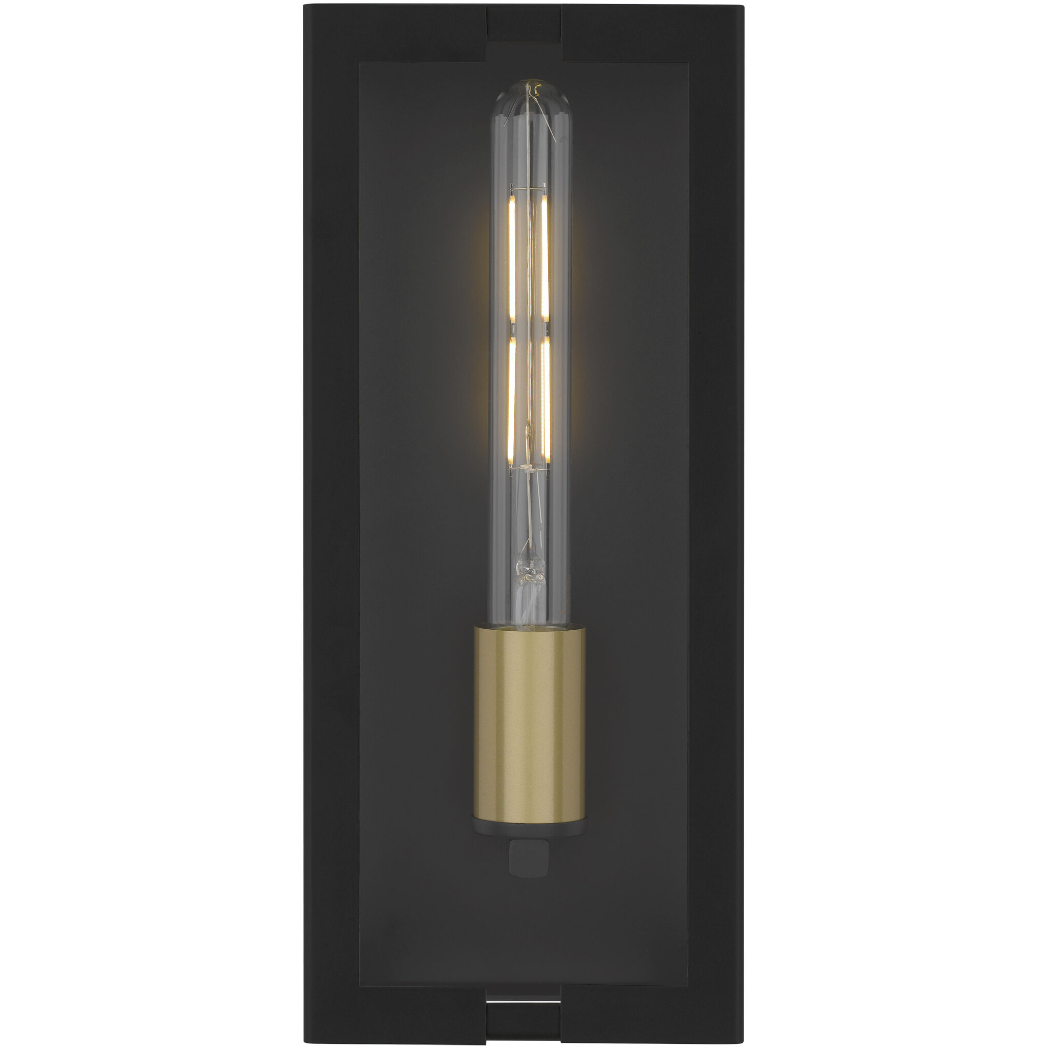 Young 1 Light 14 inch Matte Black Outdoor Wall Lantern