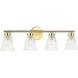 Vienna 4 Light 29 inch Aged Brass Vanity/Bath Bar Wall Light