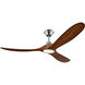 Maverick 60 inch Brushed Steel with Koa Blades Ceiling Fan
