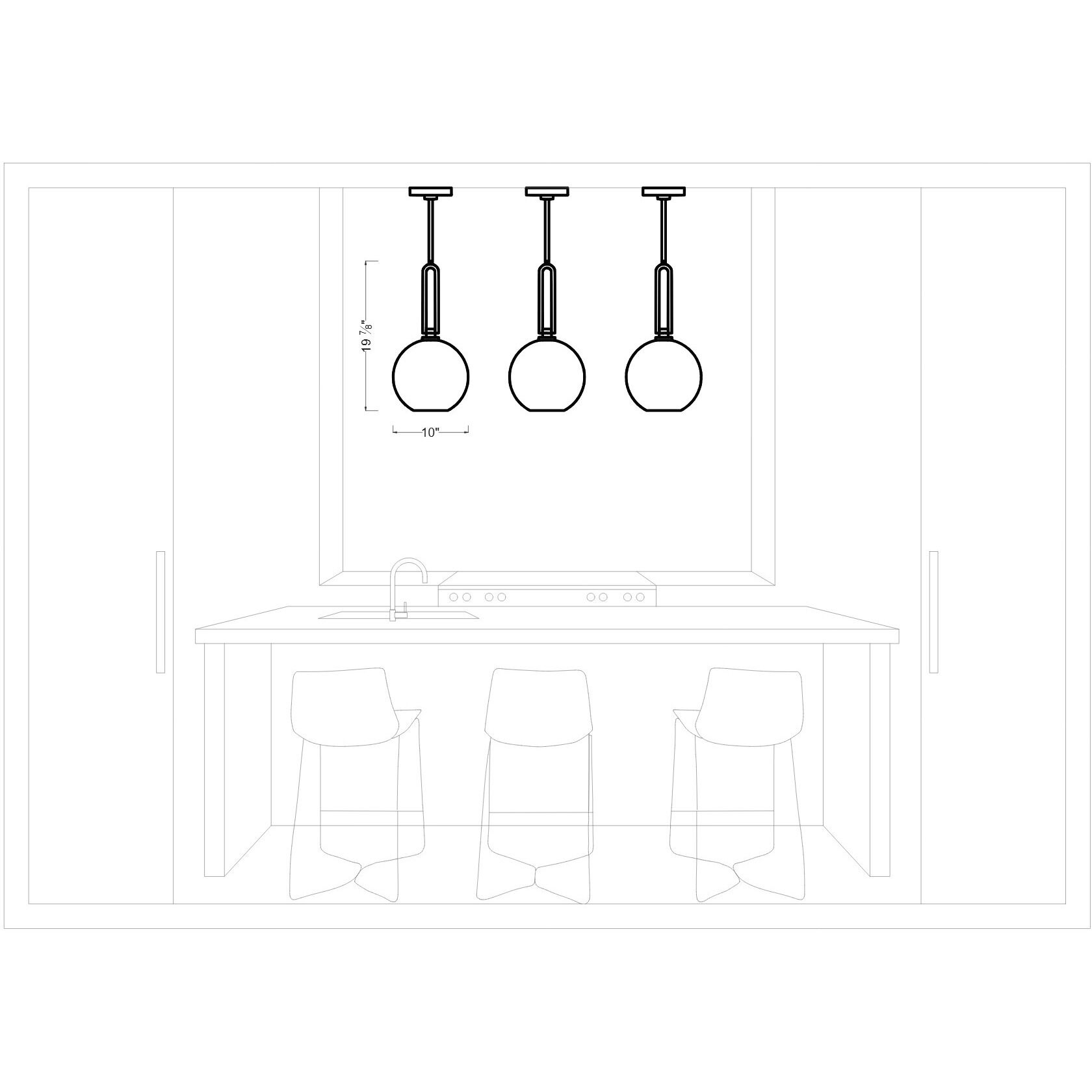 Codyn 1 Light 10 inch Midnight Black Mini-Pendant Ceiling Light