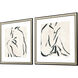 Line Study Beige and Black and Neutral and White Framed Art