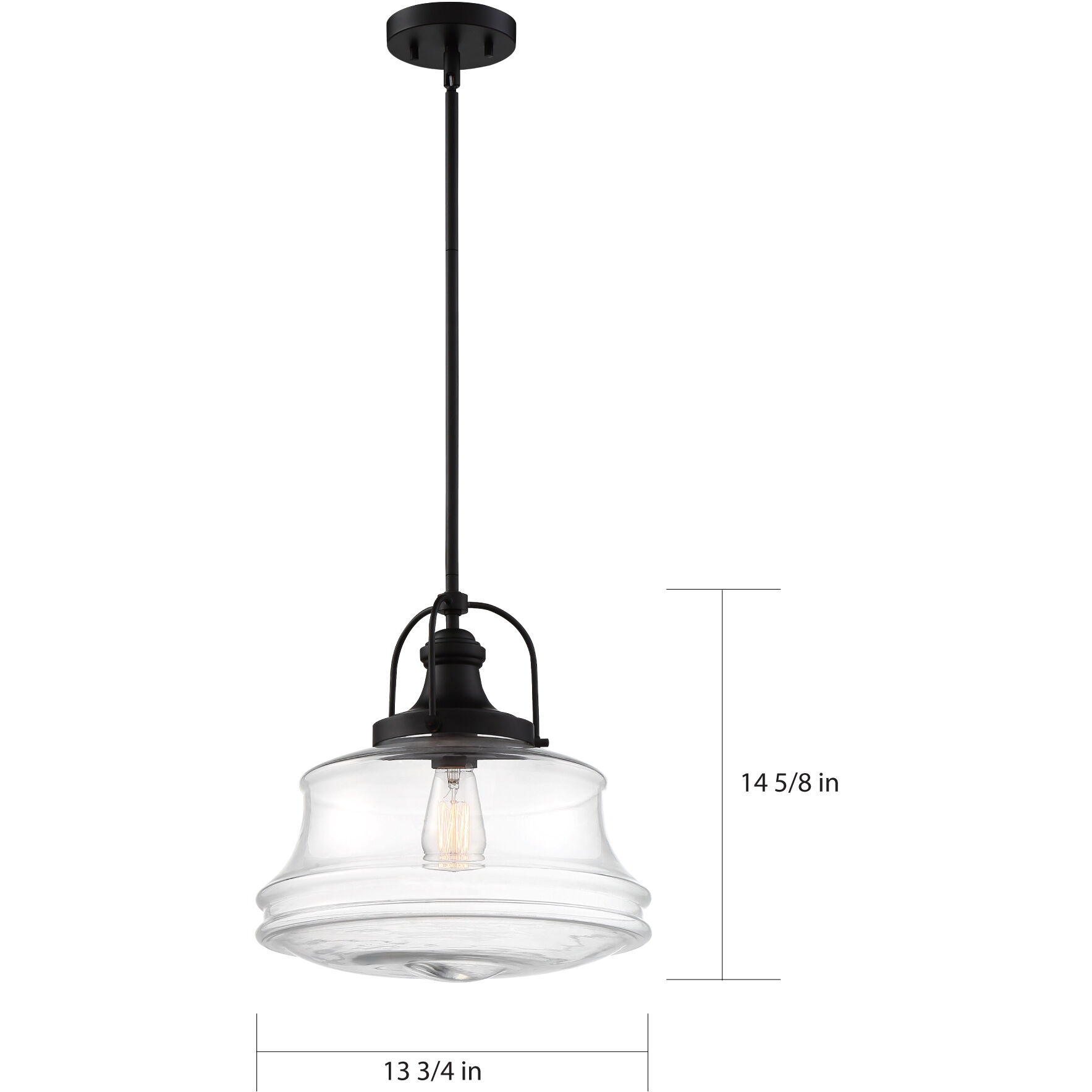 Basel 1 Light 14 inch Aged Bronze Pendant Ceiling Light