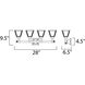 Brentwood 4 Light 28 inch Satin Nickel Bath Vanity Wall Light