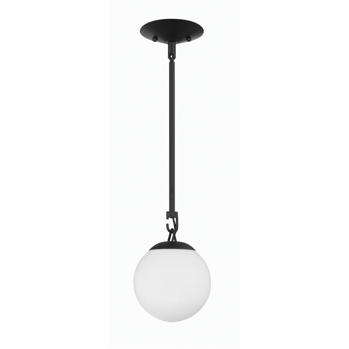 Orion 1 Light 6 inch Flat Black Mini Pendant Ceiling Light