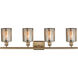 Ballston Cobbleskill LED 36 inch Brushed Brass Bath Vanity Light Wall Light in Mercury Glass, Ballston