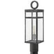 Open Air Porter LED 23 inch Aged Zinc Outdoor Post Mount Lantern, Estate Series