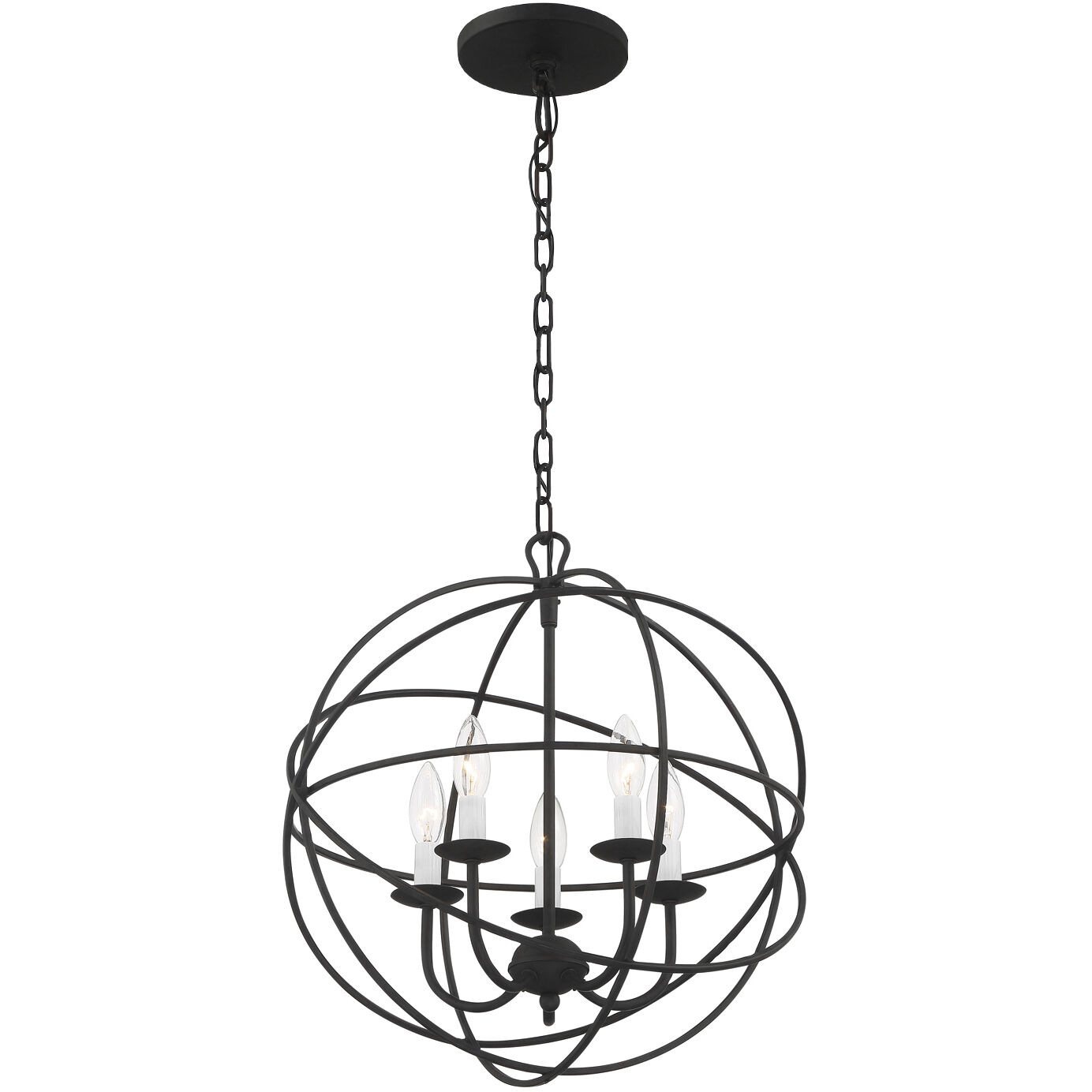 Somma Way 5 Light 17 inch Black Mini Chandelier Ceiling Light