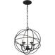 Somma Way 5 Light 17 inch Black Mini Chandelier Ceiling Light