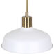 Bello 1 Light 10 inch Gold and White Pendant Lighting Ceiling Light