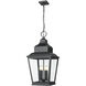 Raphael 4 Light 14 inch Sand Black Outdoor Chain Mount Ceiling Fixture in Soft Sand Black