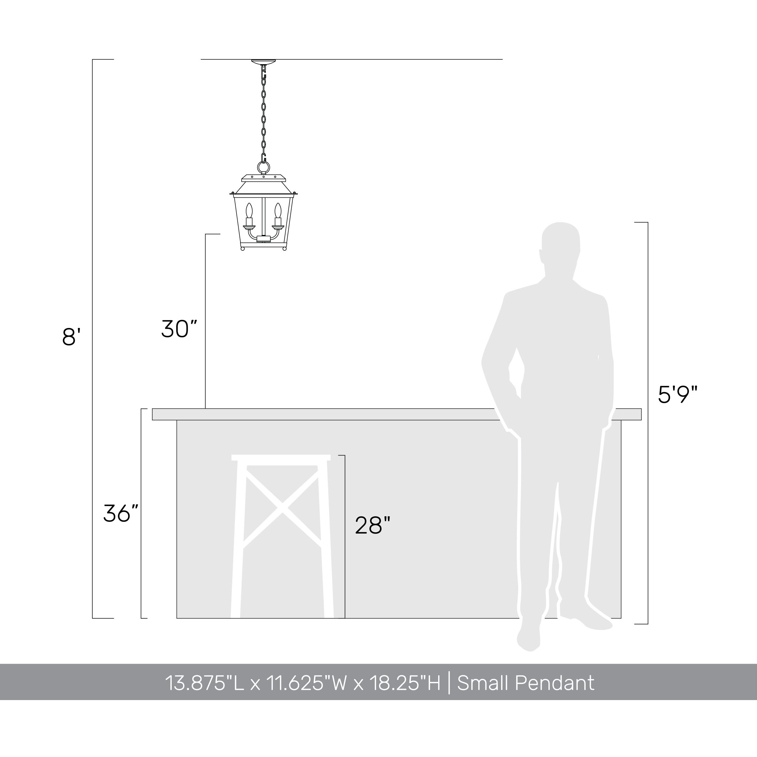 Abingdon Pendant Ceiling Light in Antique Ivory