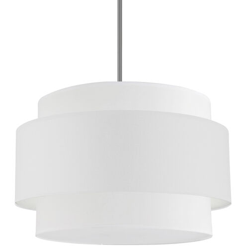 Priya 4 Light 22 inch Polished Chrome with White Chandelier Ceiling Light