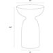 Goya 20 X 13.5 inch Marble Look / White Outdoor End Table
