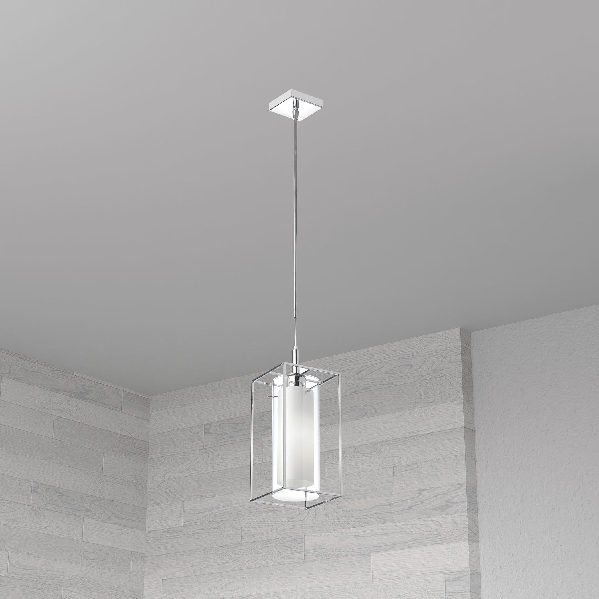 Cubo LED 6.5 inch Polished Chrome Pendant Ceiling Light