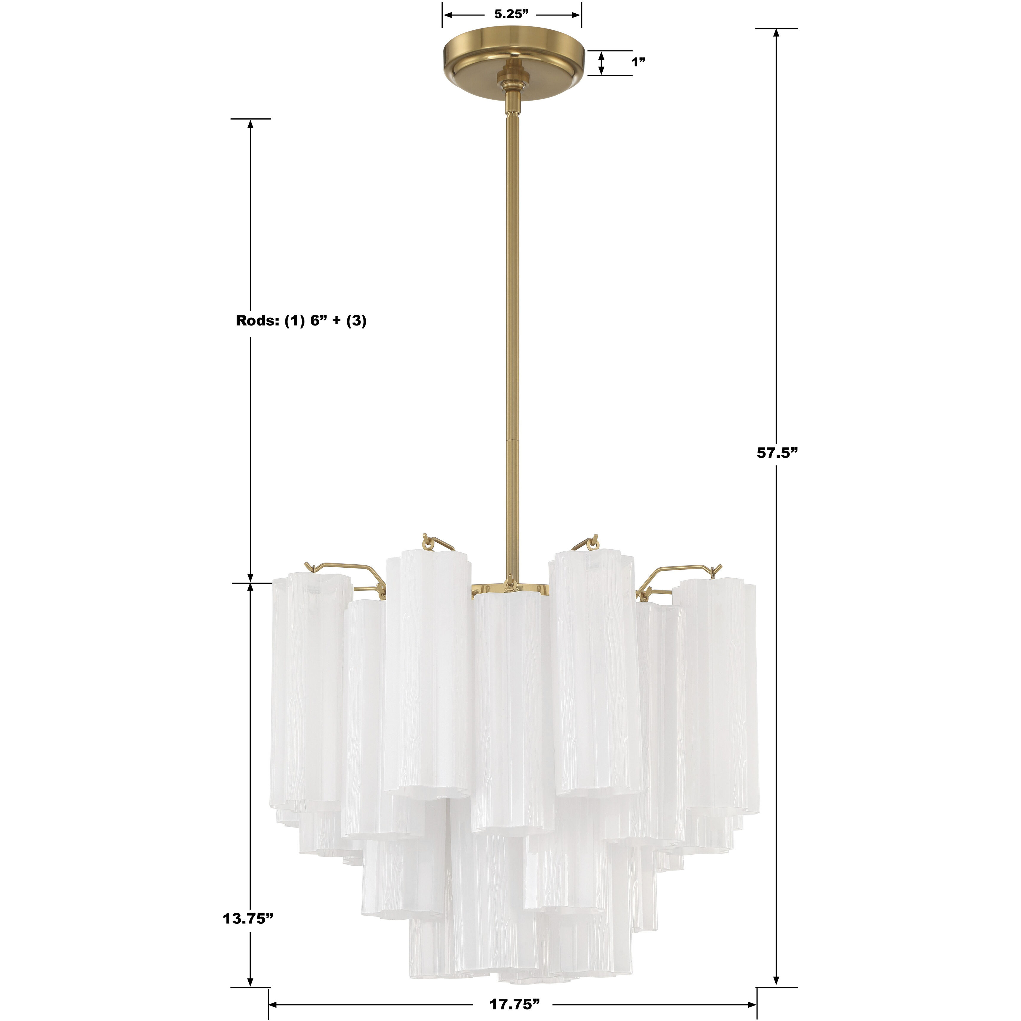 Addis 4 Light 17.75 inch Aged Brass Mini Chandelier Ceiling Light in White