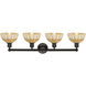 Edison Bristol Natural II 4 Light 35 inch Oil Rubbed Bronze Bath Vanity Light Wall Light