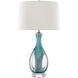 Eudoxia 31 inch 150 watt Blue/Clear/Polished Nickel Table Lamp Portable Light