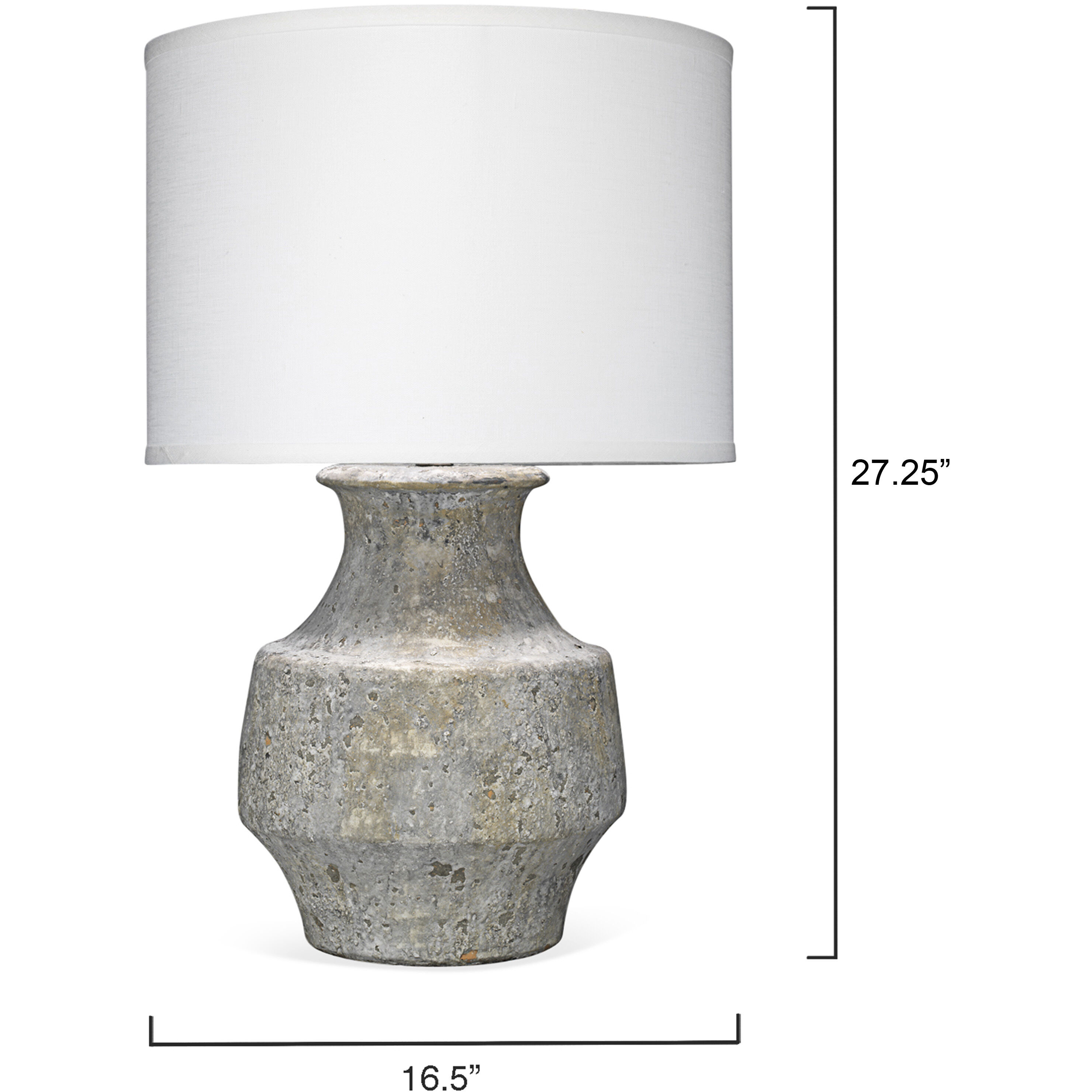 Masonry 27 inch 150.00 watt Grey Ceramic Table Lamp Portable Light