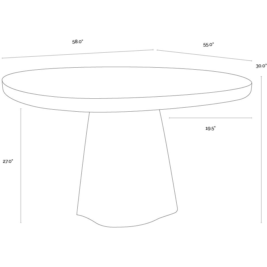 Celica Black Outdoor Dining Table