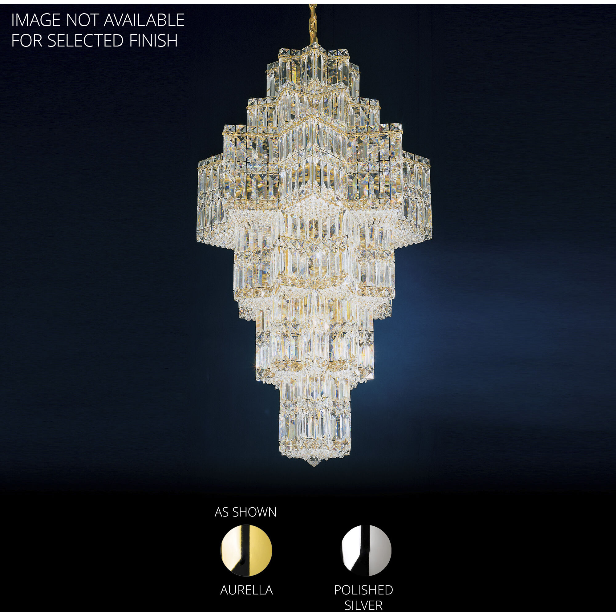 Equinoxe 35 Light Polished Silver Chandelier Ceiling Light in Optic