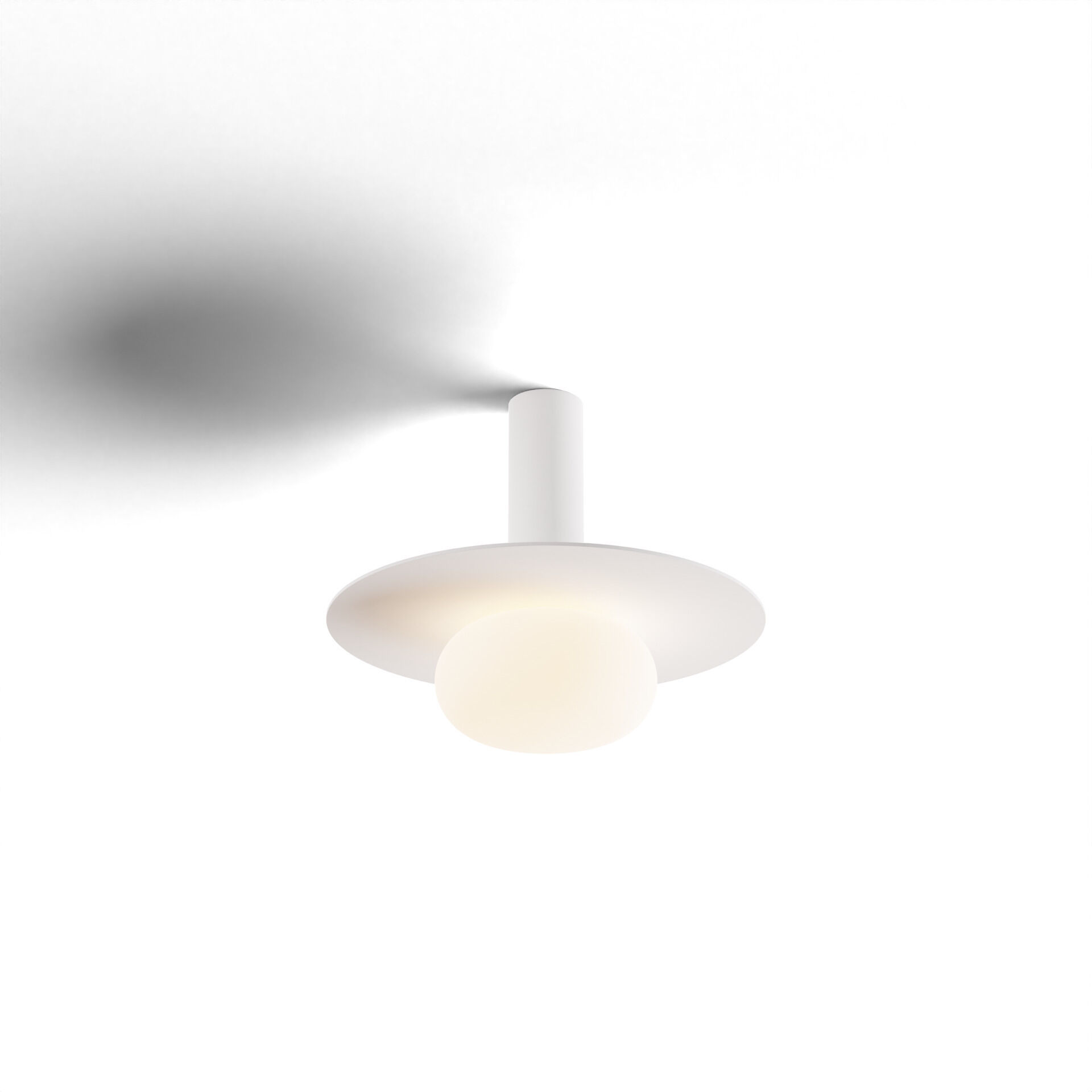 Combi LED 9 inch Matte White Pendant Ceiling Light, Suspension / Flush Mount 2-in-1