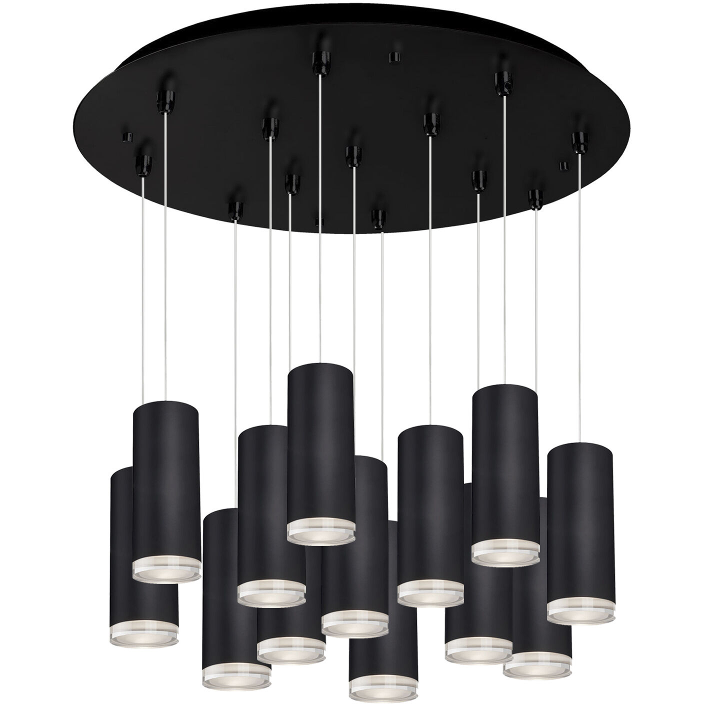 Cameo LED 23.63 inch Black Multi Pendant Ceiling Light