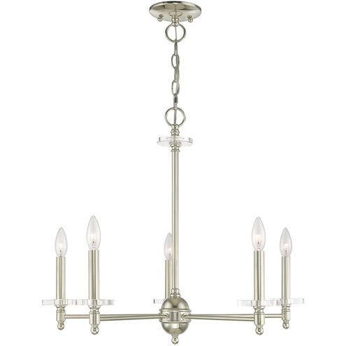 Bennington 5 Light 25 inch Polished Nickel Chandelier Ceiling Light