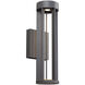Sean Lavin Turbo LED 18 inch Charcoal Outdoor Wall Light in LED 80 CRI 3000K, No Options, Integrated LED