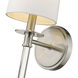 Mila 1 Light 5.5 inch Brushed Nickel Wall Sconce Wall Light