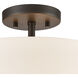 Winslow 3 Light 15 inch Oil Rubbed Bronze Semi Flush Mount Ceiling Light