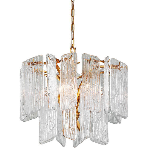 Piemonte 4 Light 24.25 inch Gold Leaf Chandelier Ceiling Light