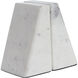 Carvella 4.33 inch White Marble Bookends, Set of 2