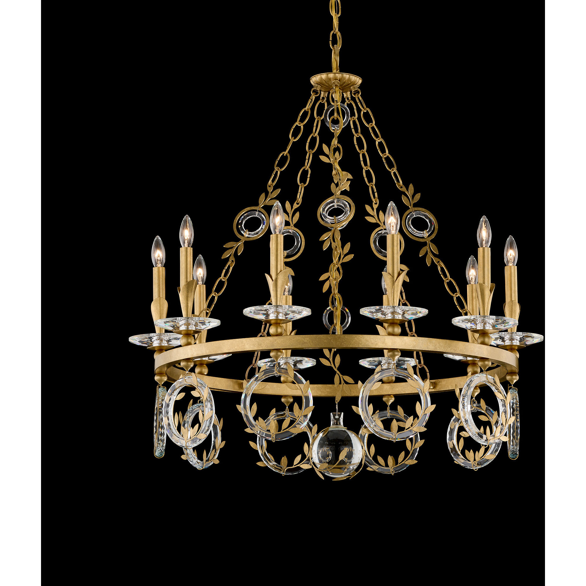 Signature Concetta 10 Light 29.5 inch Black Chandelier Ceiling Light
