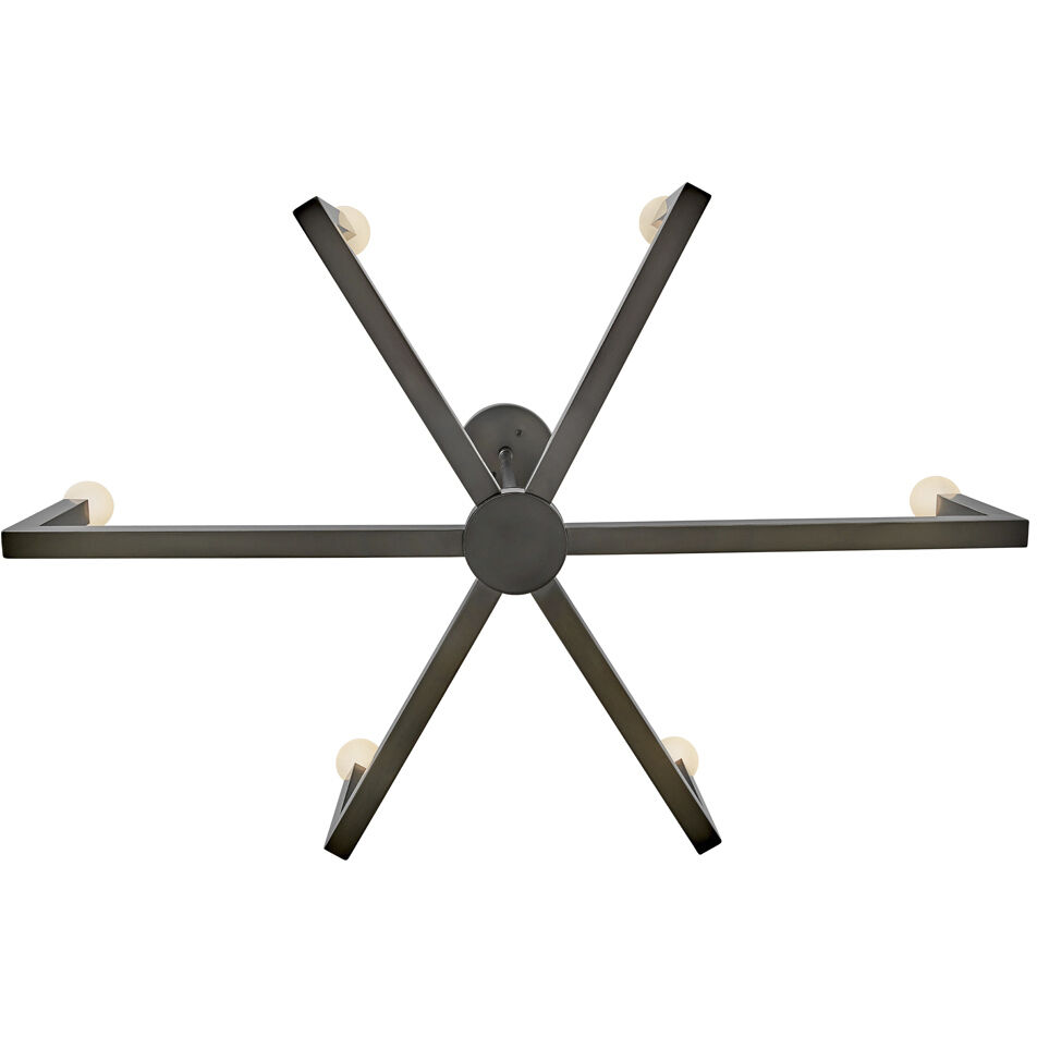 Ezra 6 Light 36 inch Black Oxide Indoor Linear Chandelier Ceiling Light