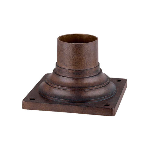 Surface Mount 4 inch Burled Walnut Exterior Pier Mount Adapter
