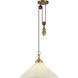 Alora Mood Ellen Pendant Ceiling Light in Brushed Gold and White Linen