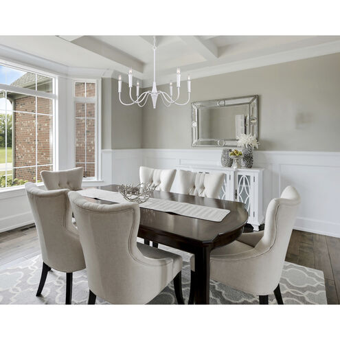 Brielle 6 Light 26 inch Matte White Chandelier Ceiling Light