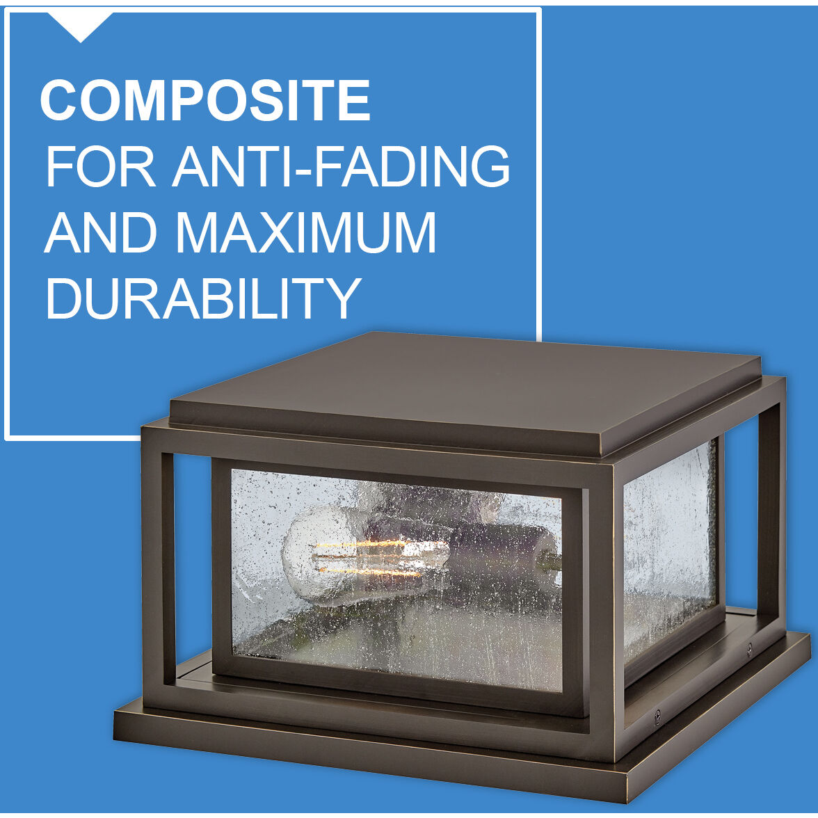 Coastal Elements Estate Series Republic LED 12 inch Oil Rubbed Bronze Outdoor Pier Mount Lantern