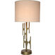 Valour 28 inch 40 watt Antique Brass Table Lamp Portable Light