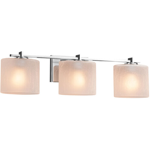 Fusion 26.75 inch Brushed Brass Bath Bar Wall Light in Oval, Incandescent, Weave Fusion