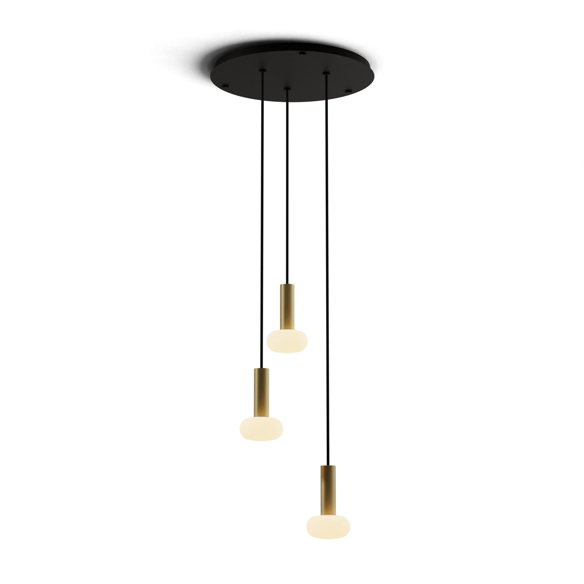 Combi LED 18 inch Brass Pendant Ceiling Light, Suspension / Flush Mount 2-in-1