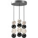 Onyx Multi Pendant Ceiling Light in Polished Nickel
