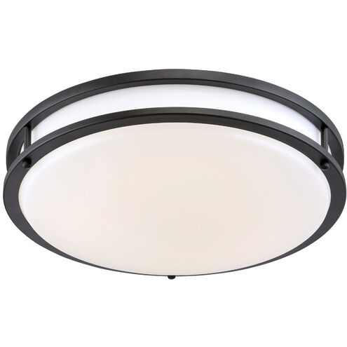 DF Pro Plus 10 inch Oil Rubbed Bronze Flush Mount Ceiling Light in Oil Rubbed Bronze/White, 10 in., 3000K